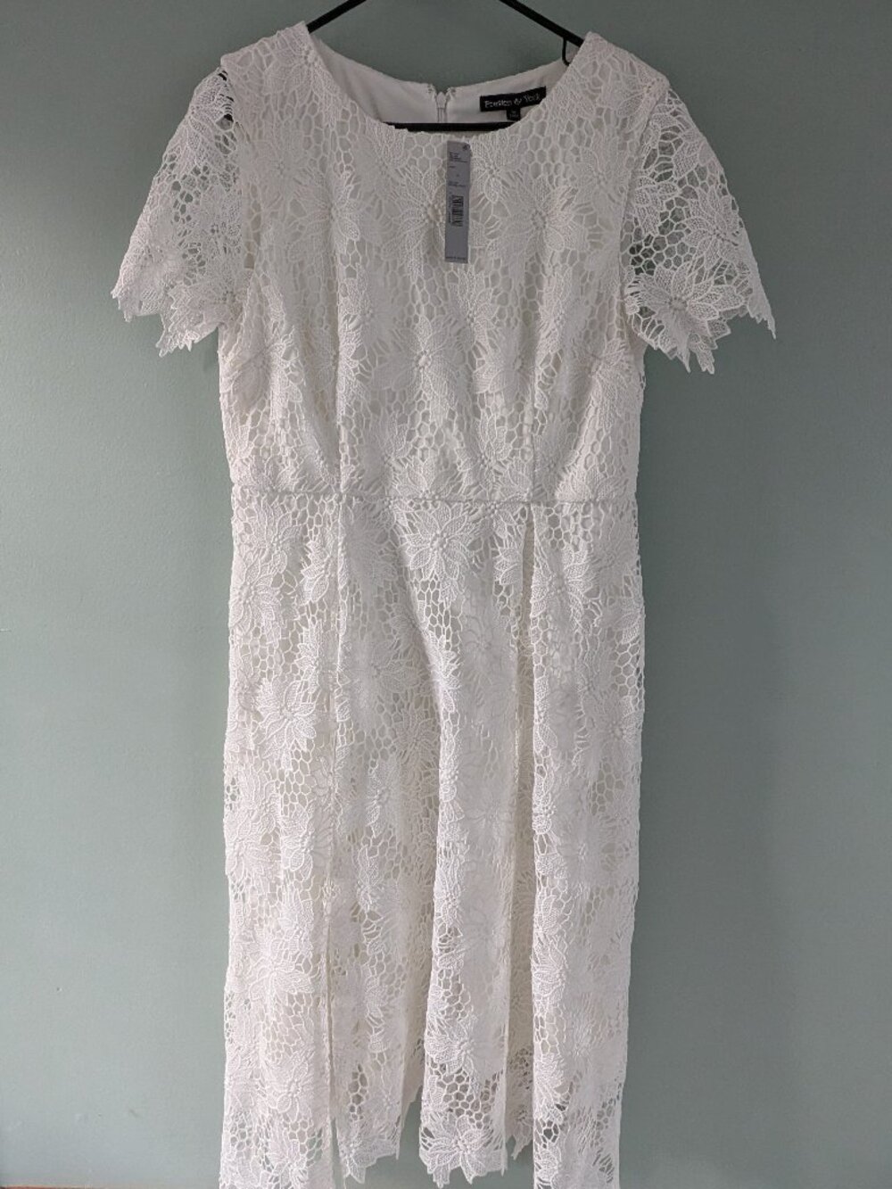NWT Preston & York White Lace Dress, Size 14 - Picture 1 of 5